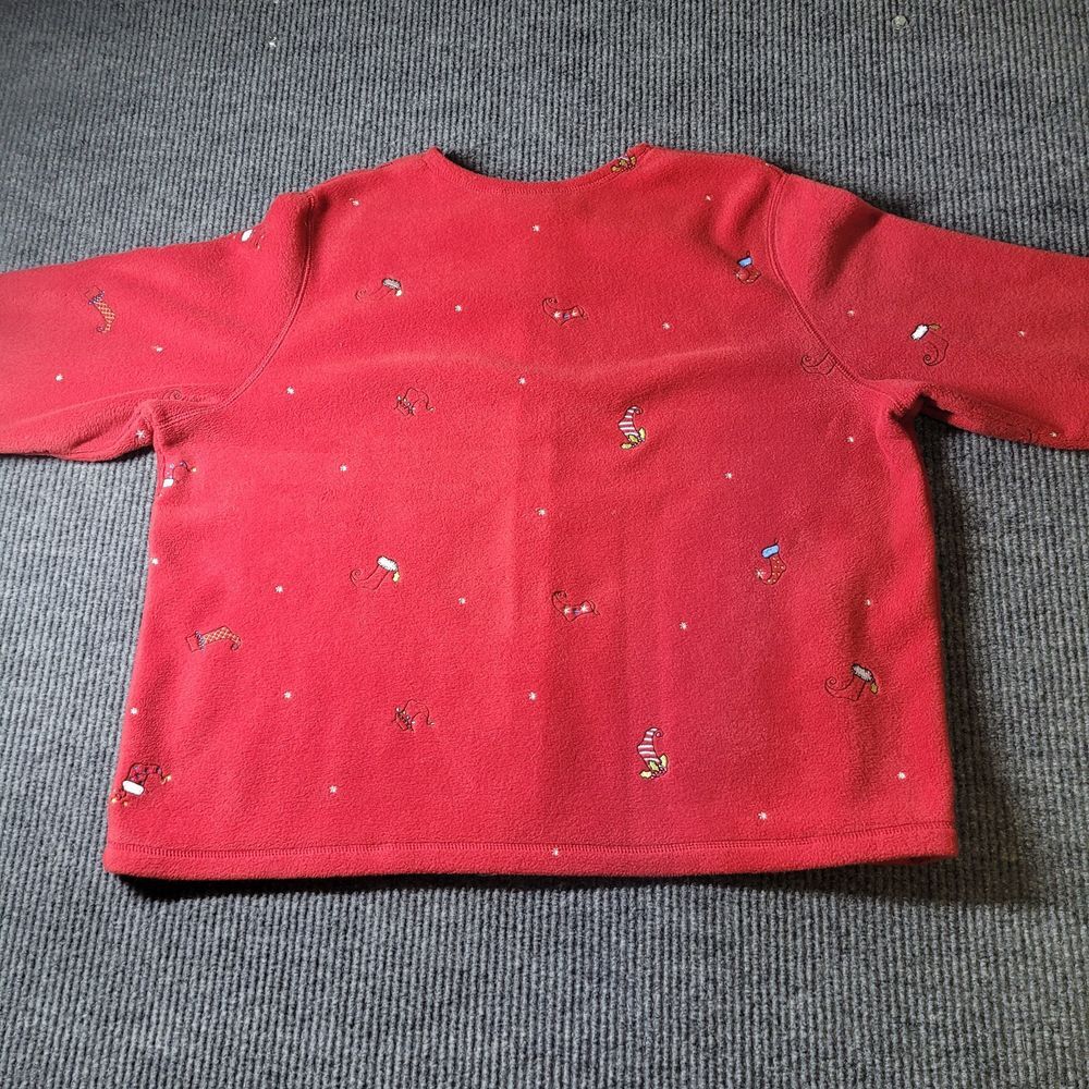 C&B Sport by Croft and Barrow Embroidered Stockings Fleece Zip Sweater 2X - Picture 8 of 8